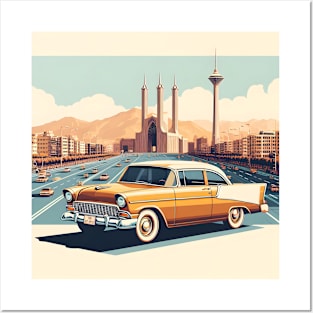 Classic car in Iran Posters and Art